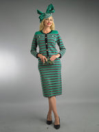 2-Piece Long Sleeve Mid-Length Skirt Suit
