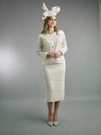 2-Piece Long Sleeve Mid-Length Skirt Suit