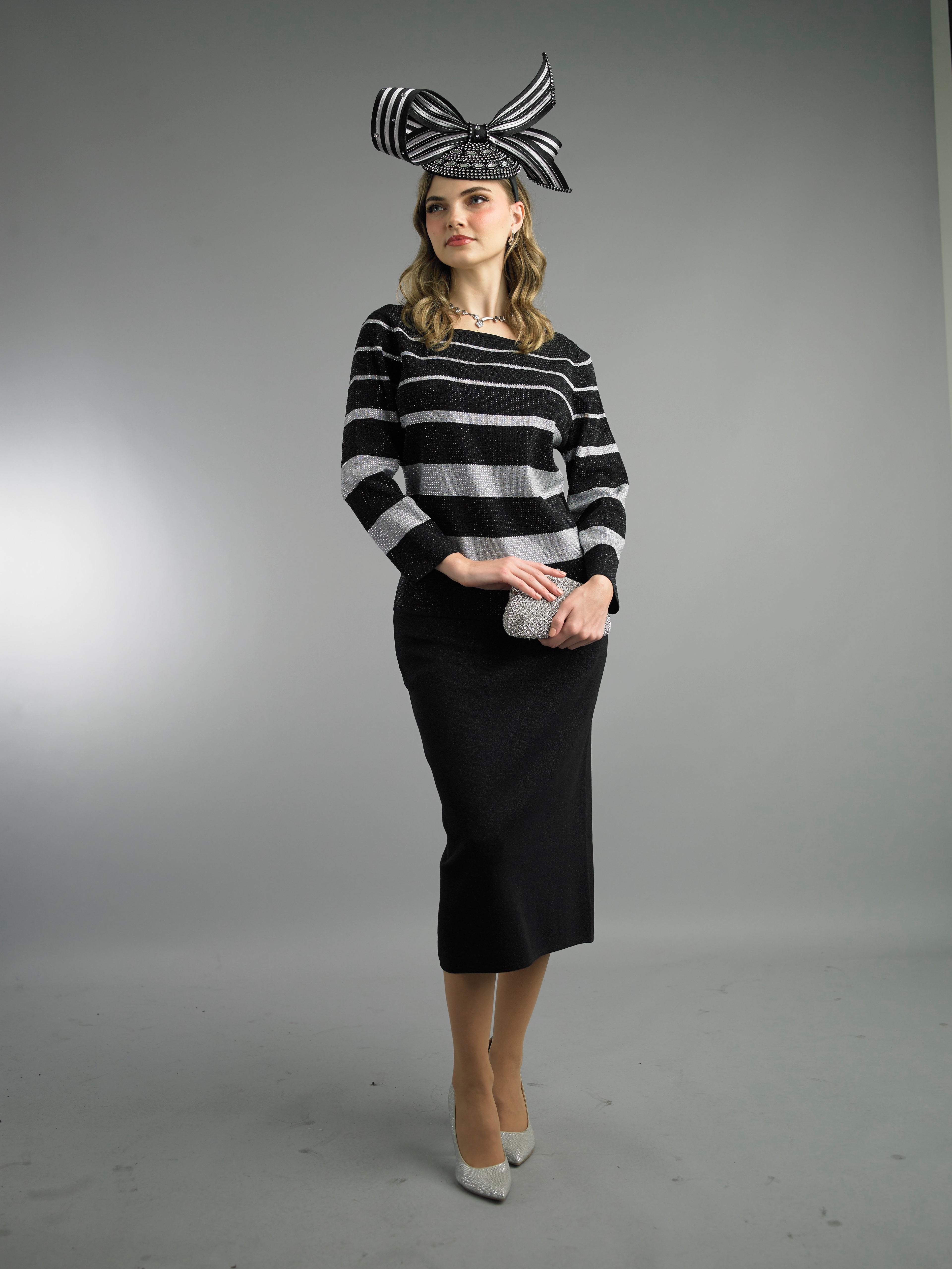 854 - 2 Piece Long Sleeve Mid-Length Dress