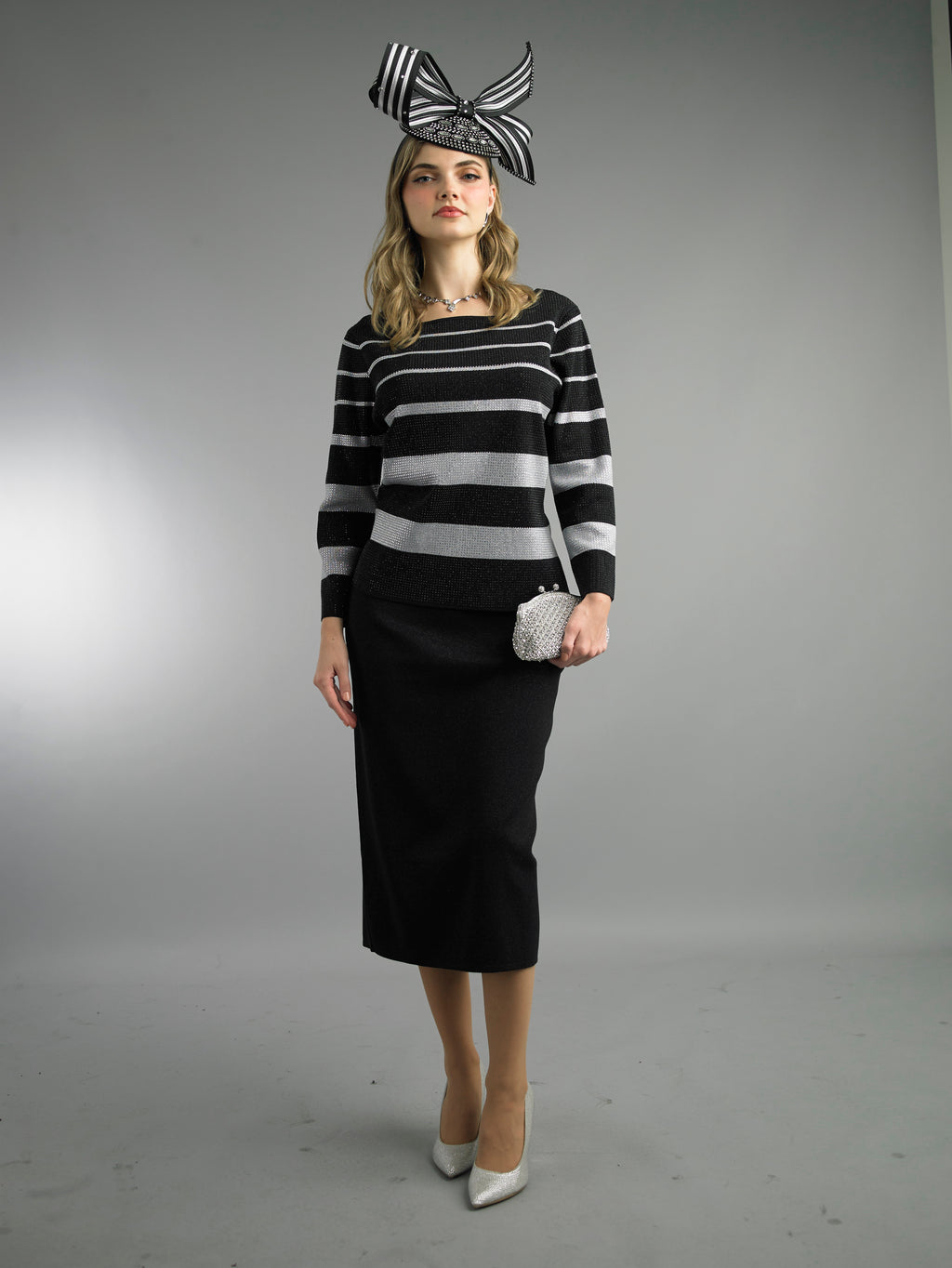 854 - 2 Piece Long Sleeve Mid-Length Dress