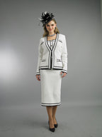 2-Piece Long Sleeve Mid-Length Skirt Suit