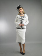 2-Piece Long Sleeve Mid-Length Skirt Suit