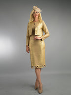 2-Piece Long Sleeve Mid-Length Skirt Suit