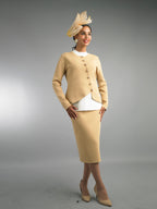 2-Piece Long Sleeve Mid-Length Skirt Suit