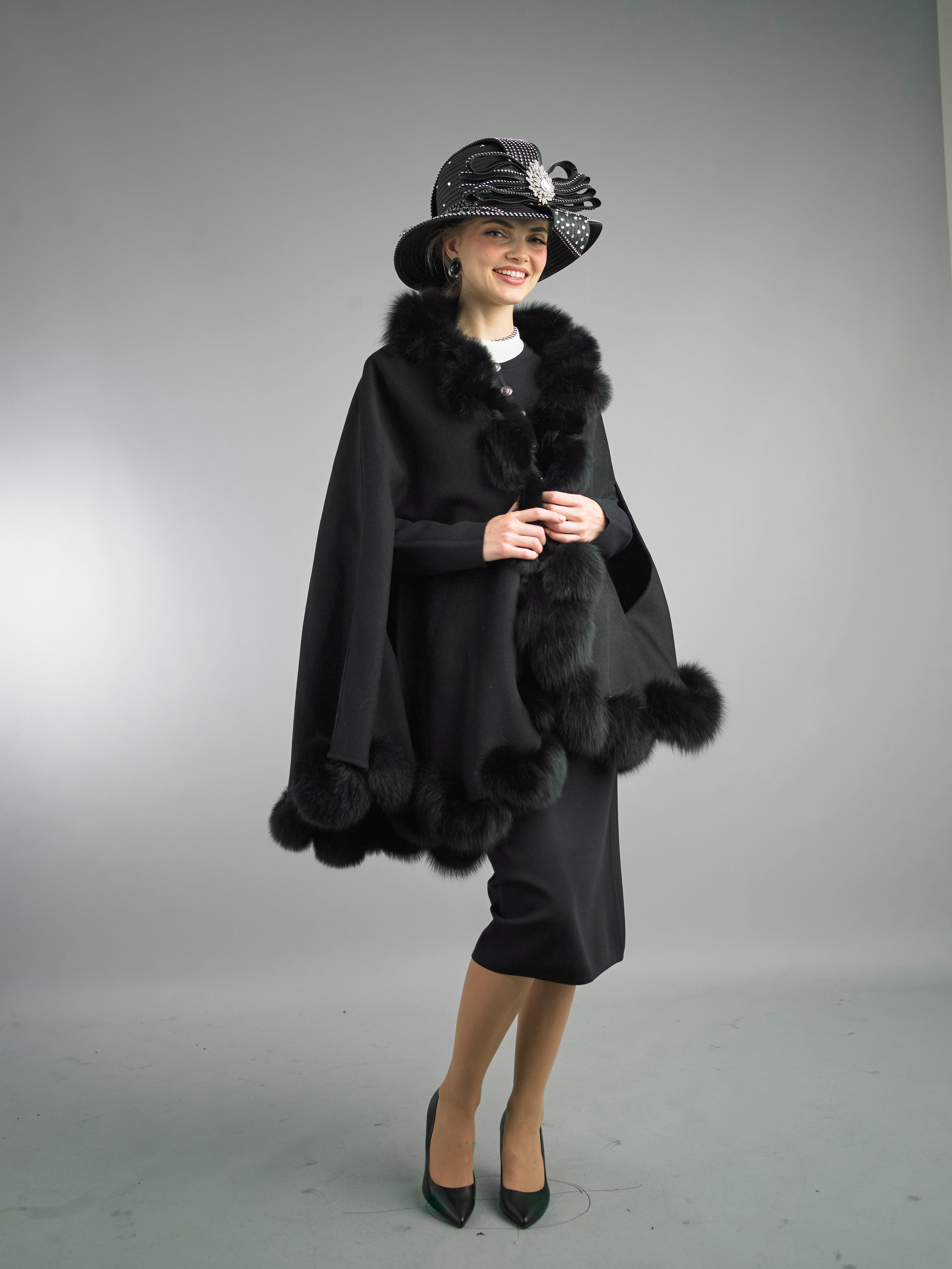 861 - 2 Piece Long Sleeve Mid-Length Skirt Suit