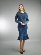 2-Piece Long Sleeve Mid-Length Knit Dress