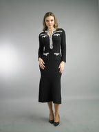 Long Sleeve Mid-Length Knit Dress