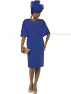 French Crepe Dress w/ Dramatic Sleeves