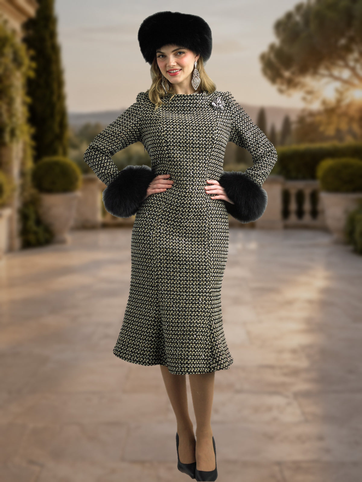 Long Sleeve Mid-Length Dress