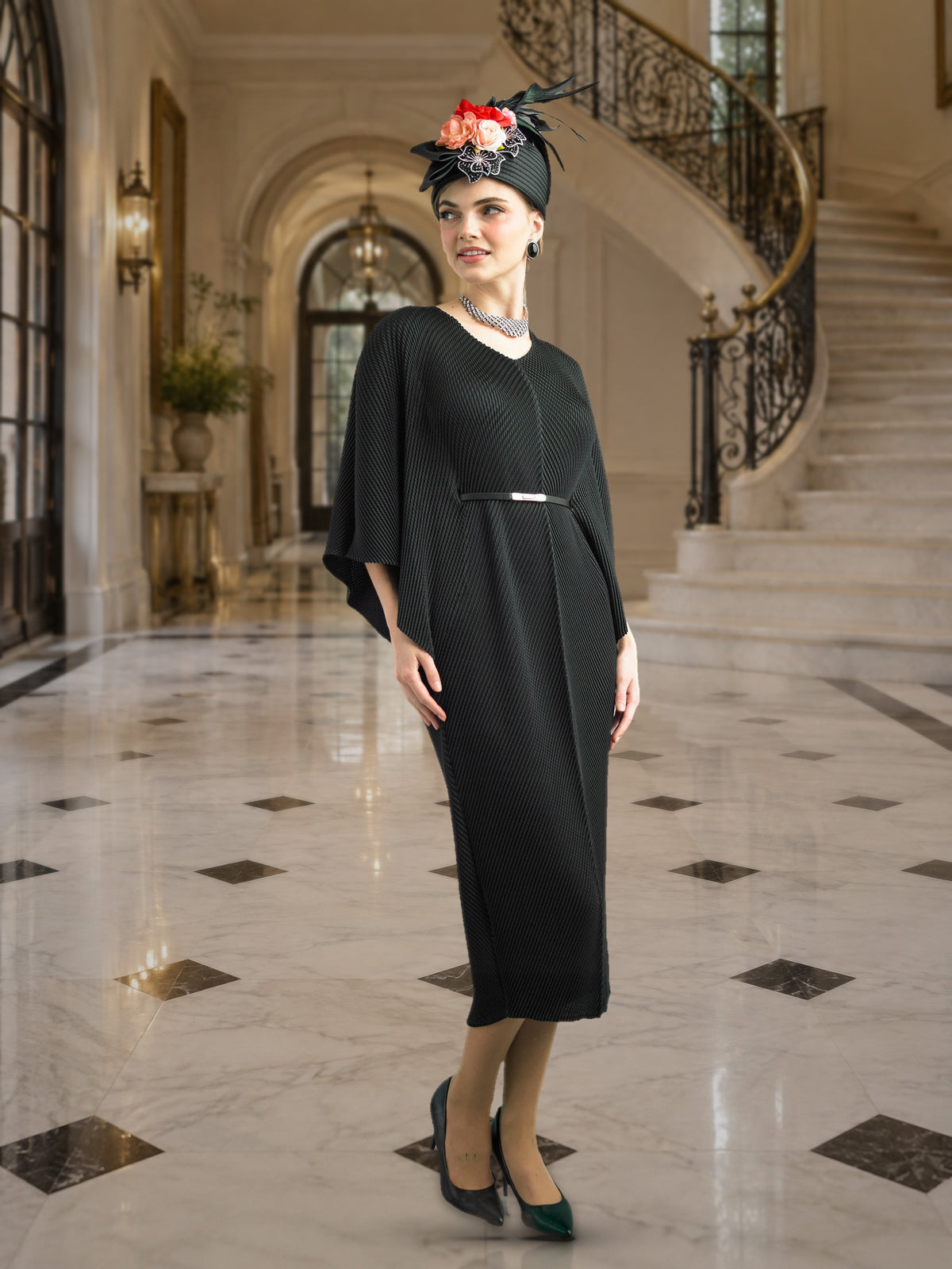 Short Sleeve Mid-Length Dress