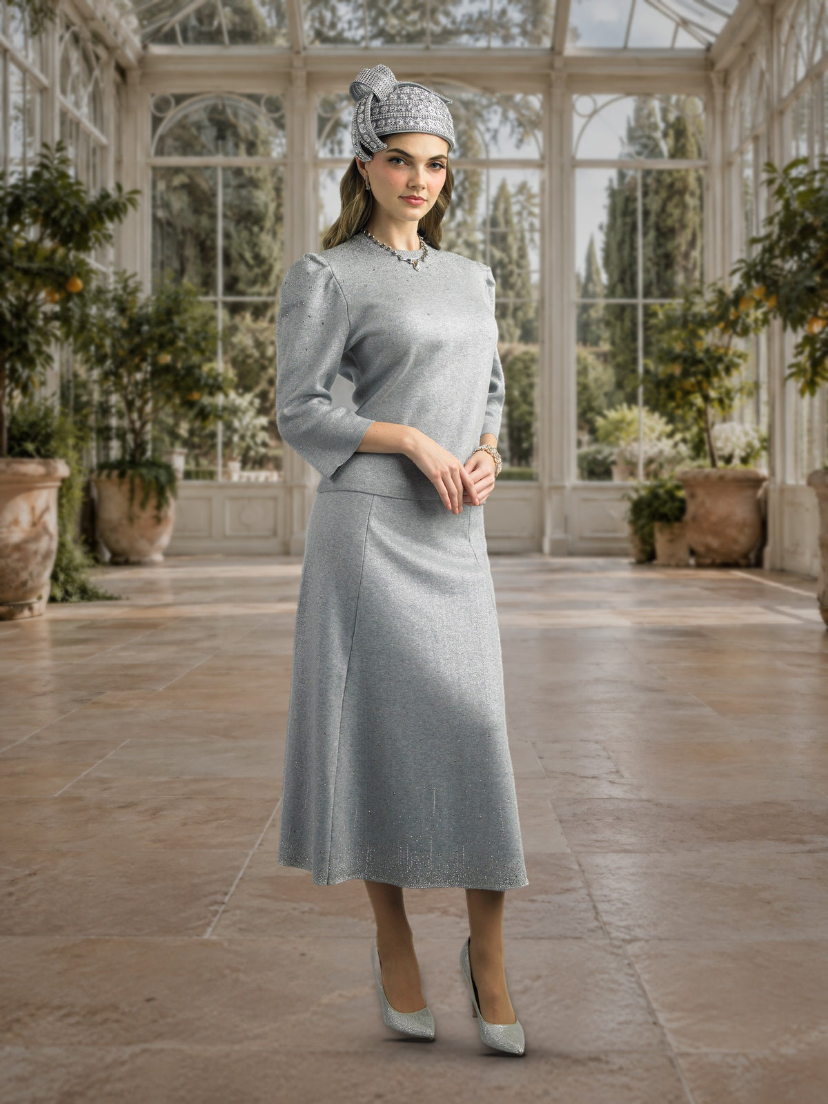 2-Piece Long Sleeve Mid-Length Dress