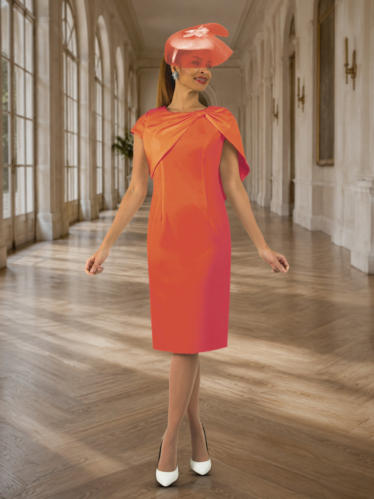 French Crepe Dress w/ Dramatic Wrap