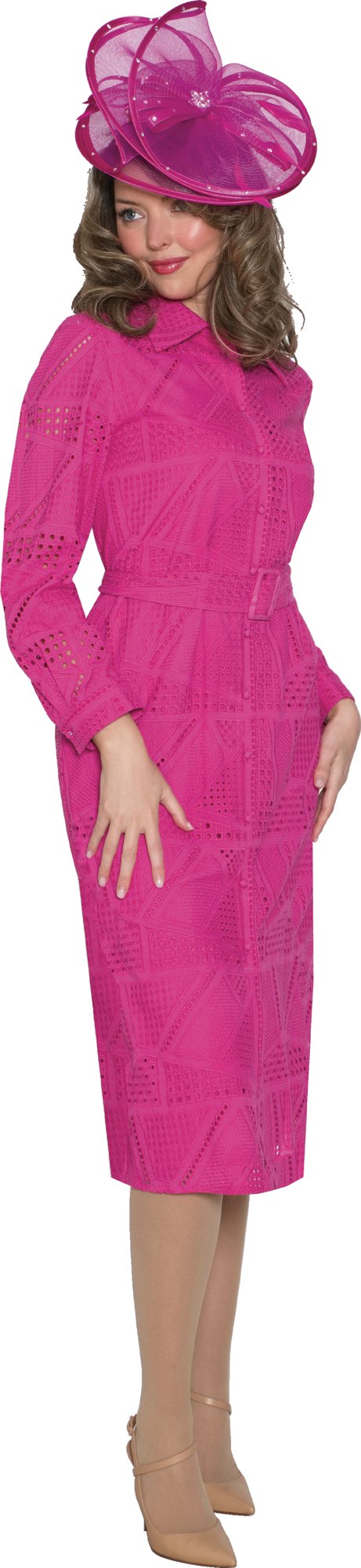 Lily & Taylor 5114 Fine Eyelet Dress w/ Removeable Belt