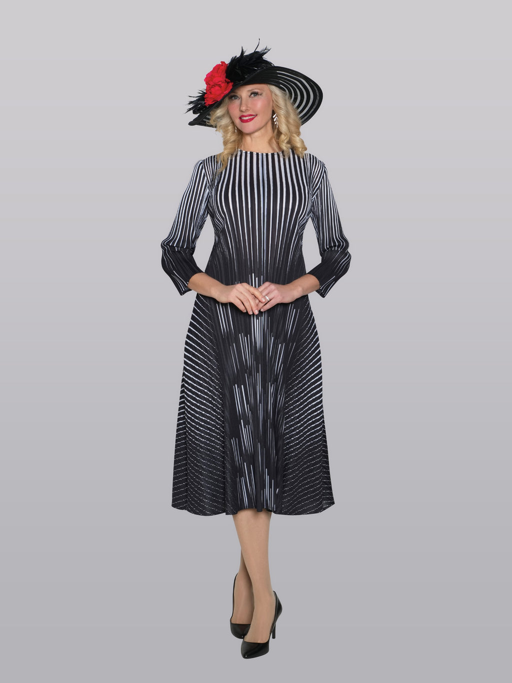 Fine Pleated Maxi Dress w/ Removeable Belt