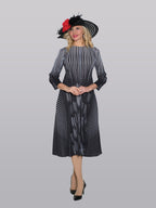 Fine Pleated Maxi Dress w/ Removeable Belt