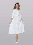 Denim Dress w/ Embroidery