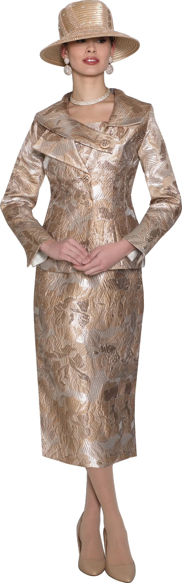 Lily & Taylor 5138 3-Piece Fine Linen Feel Skirt Suit
