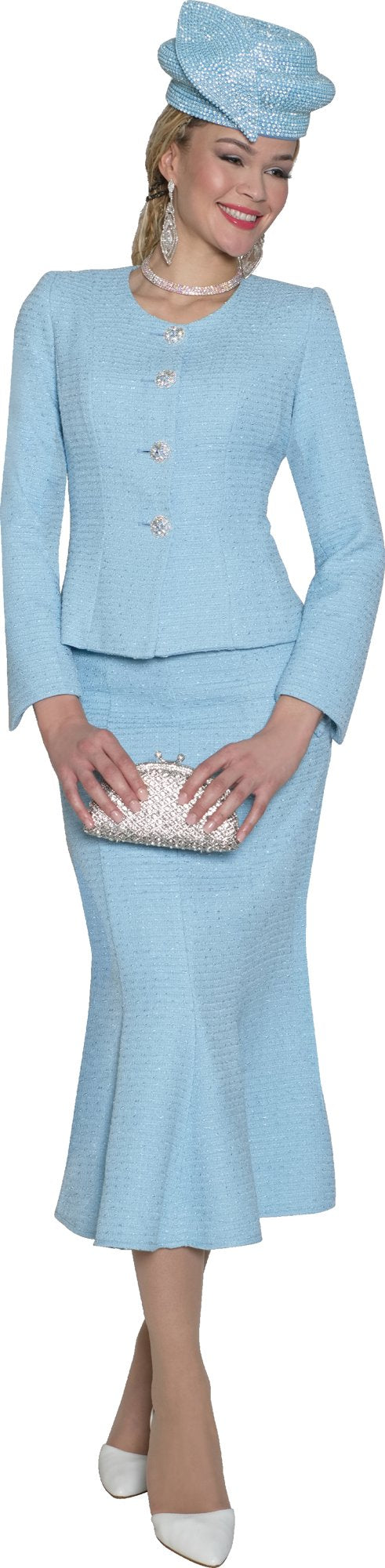 Lily & Taylor 5183 Fine Couture Lace Dress w/ Rhinestone Brooch