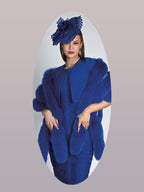 3-Piece Fine Knit Skirt Suit w/ Nautical Buttons
