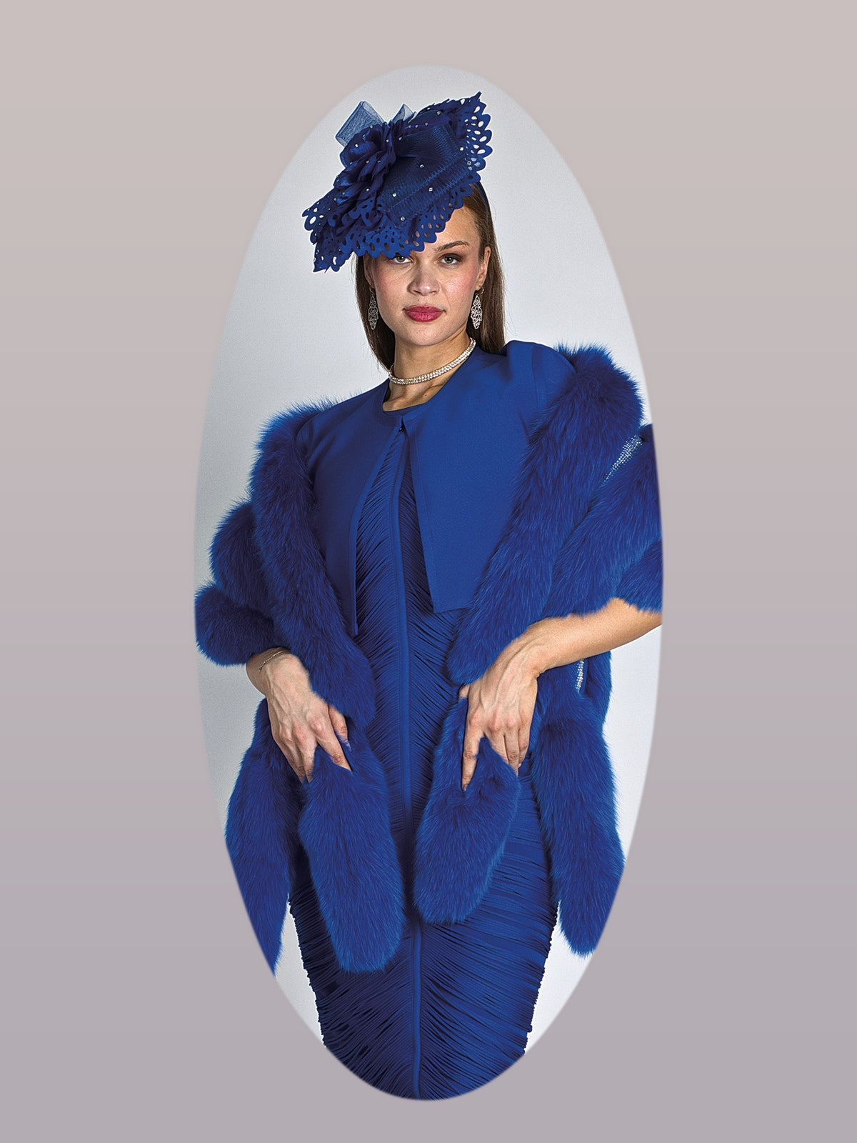 3-Piece Fine Knit Skirt Suit w/ Nautical Buttons