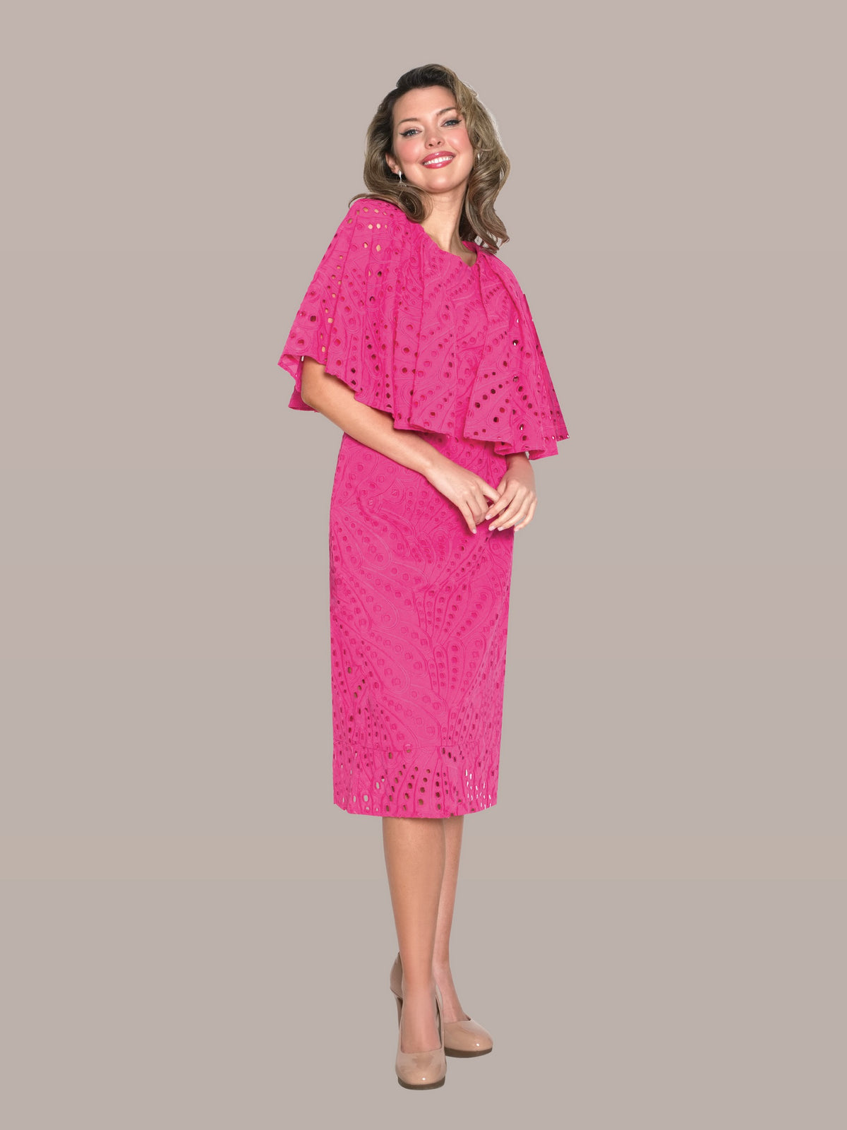 Fine Eyelet Dress w/ Angel Sleeves
