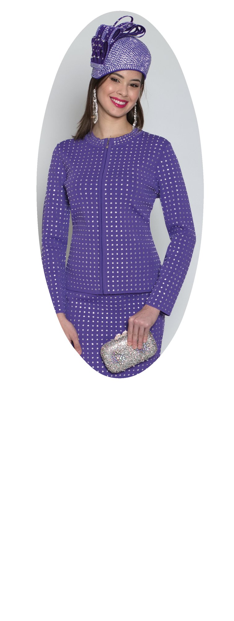 Lily & Taylor 894 Couture Collection Figure Flattering Knit Dress w/ Dramatic Neckline