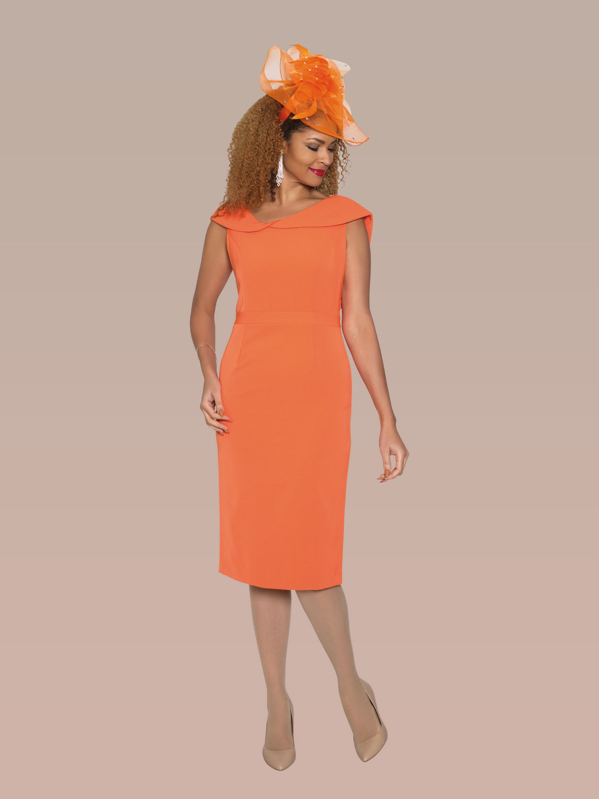 French Crepe Dress w/ Dramatic Back Drop Neckline