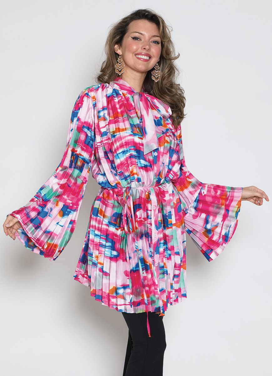 Lily & Taylor S124 Fine Poly Silky Feel Blouse w/ Removeable Belt