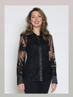 2 -Piece Poly/organza Blouse