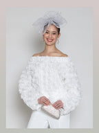 1 -Piece Poly/organza w/ Rosebuds