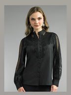 2-Piece Cotton Blend Blouse w/ Lace Trimming