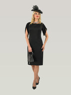 French Crepe Dress w/ Tulip Sleeve