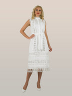 Fine Lace Dress w/ Button Down Front