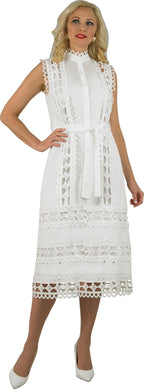 Lily & Taylor Fine Lace Dress w/ Button Down Front