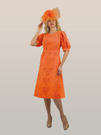 Fine Eyelet Dress w/ Bishop Sleeves