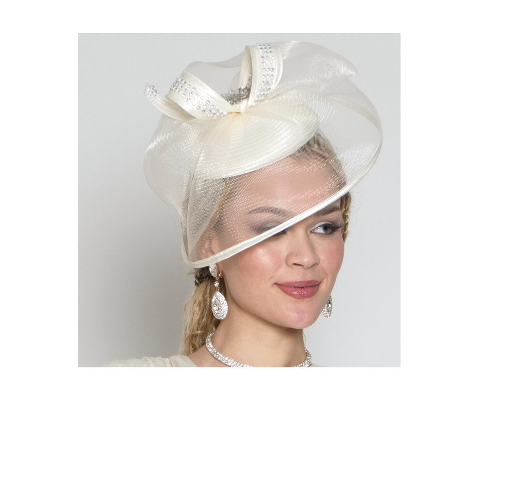Lily & Taylor H129 wide-brim church hat