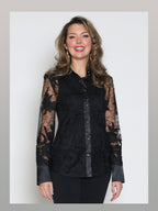 2 -Piece Poly/organza Blouse